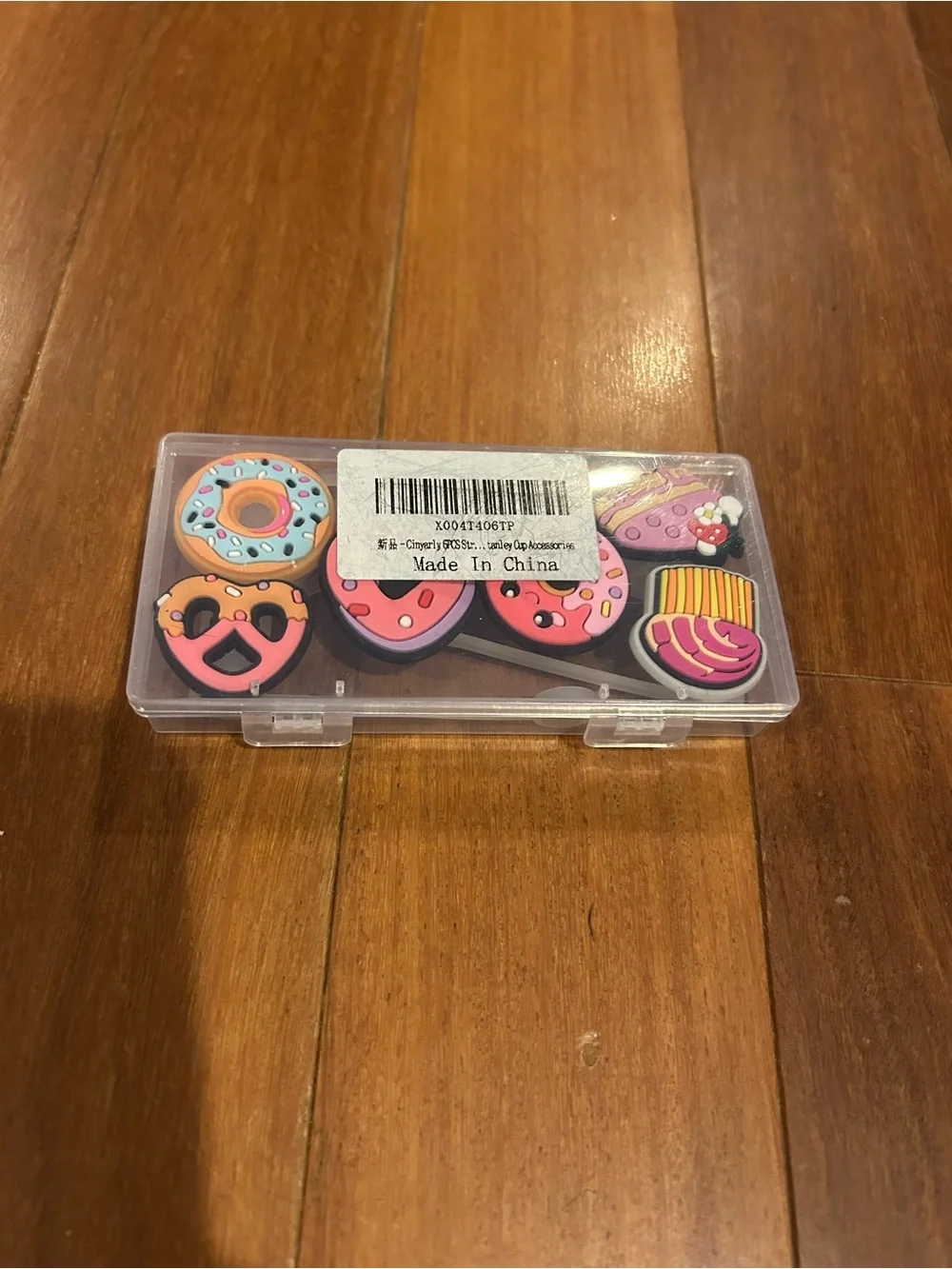 Cute Donut & Dessert Straw Toppers - Pink, Purple, Orange. NEW